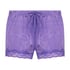 Velvet lace shorts, Purple
