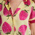 Satin Short-Sleeved Jacket, Yellow