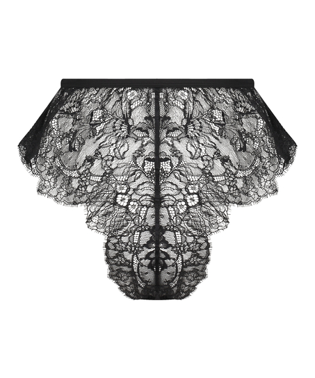 Lace Camille French Knicker, Black