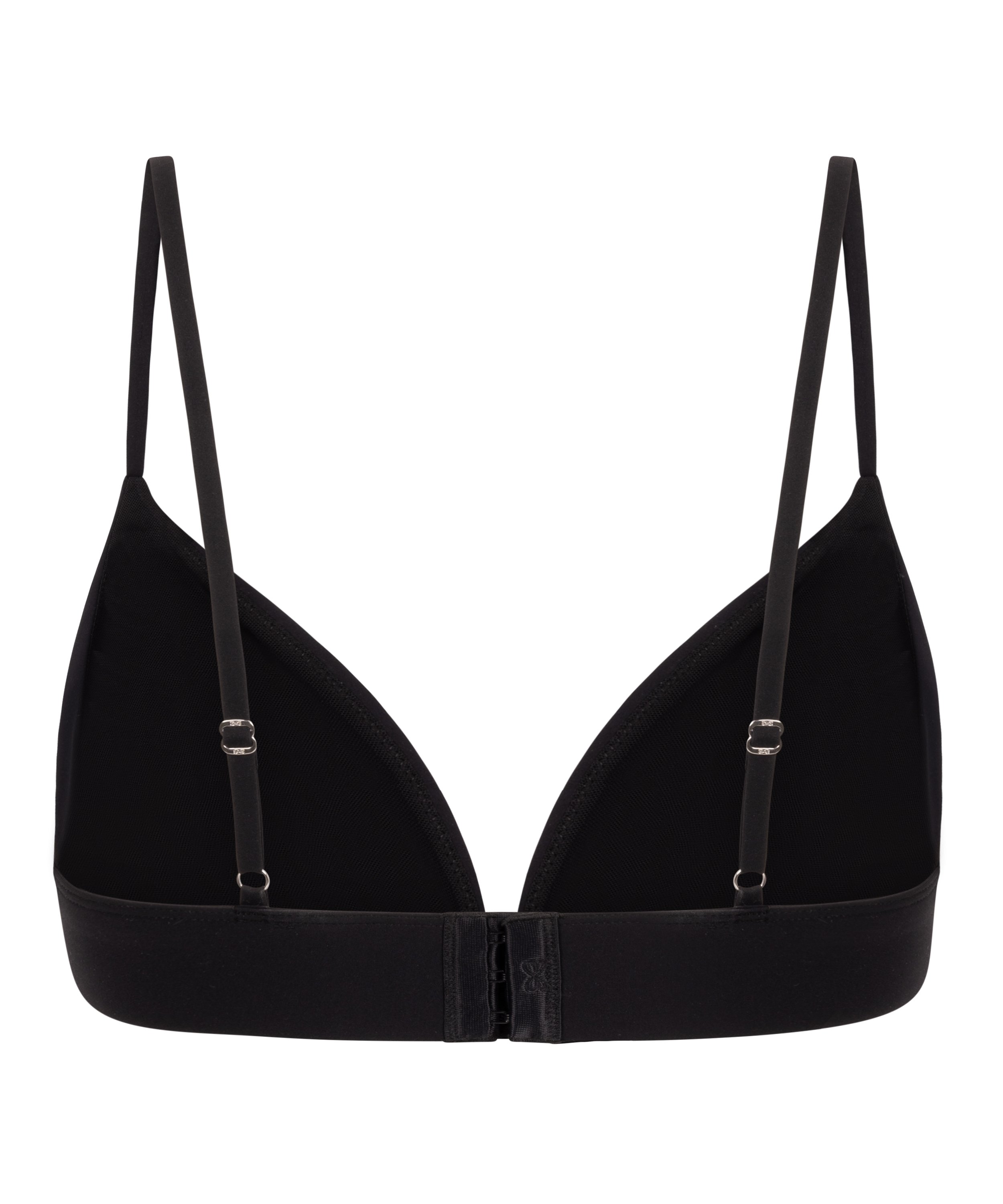 Smooth Triangle Bralette, Black, main