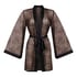 Leopard Mesh Kimono, Black