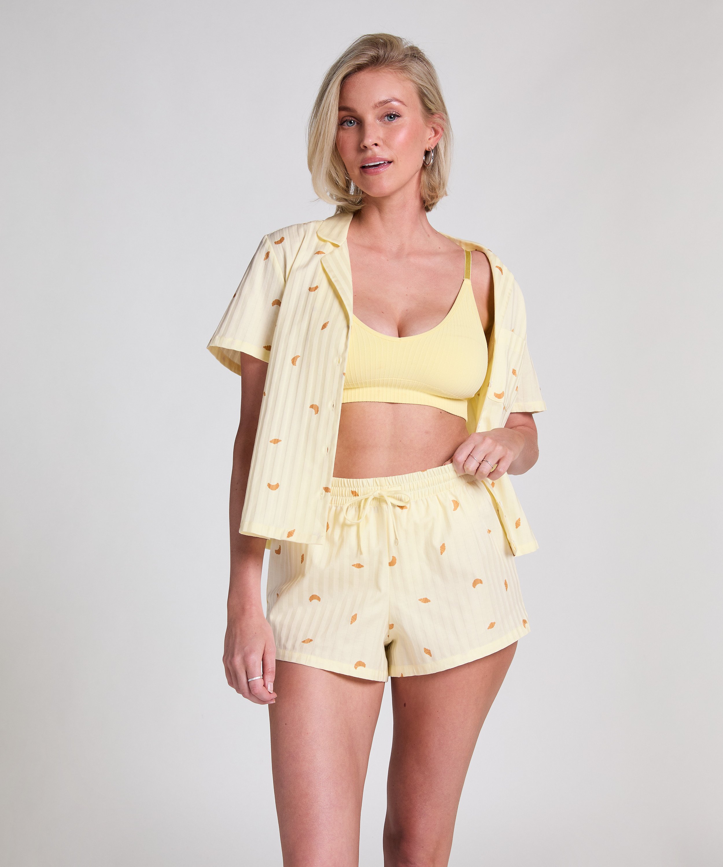 Cotton shorts, Yellow, main