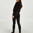 Velour leggings, Black