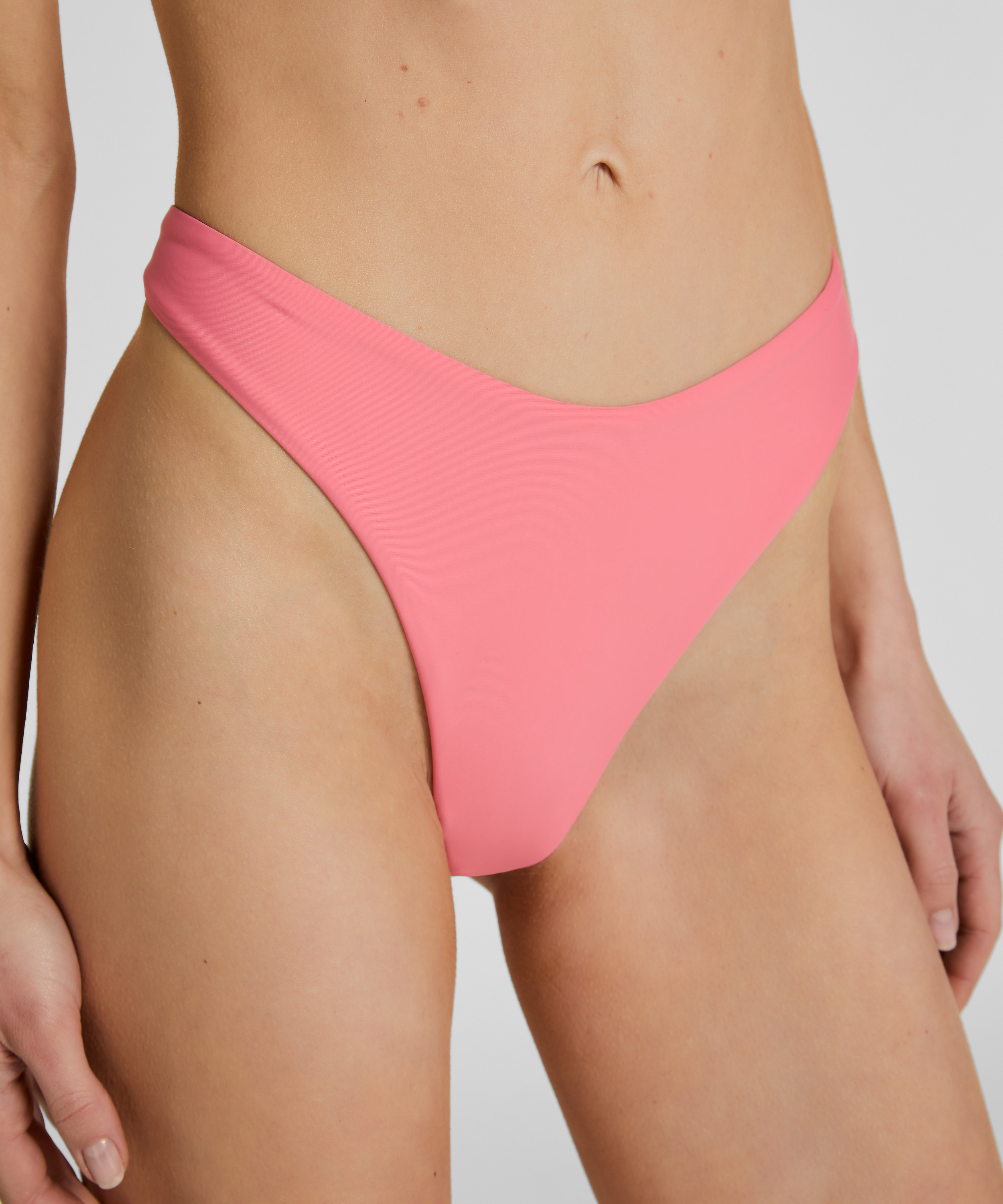 Highleg Bikini Bottom Luxe, Pink, main