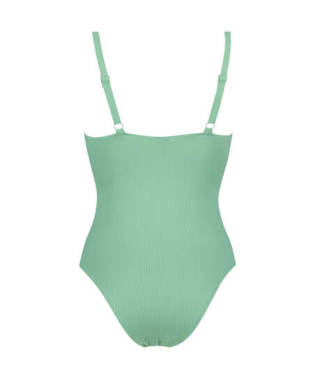 Sienna high-cut swimsuit, Green