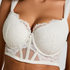 Whitney Padded Underwired Longline Bra, White