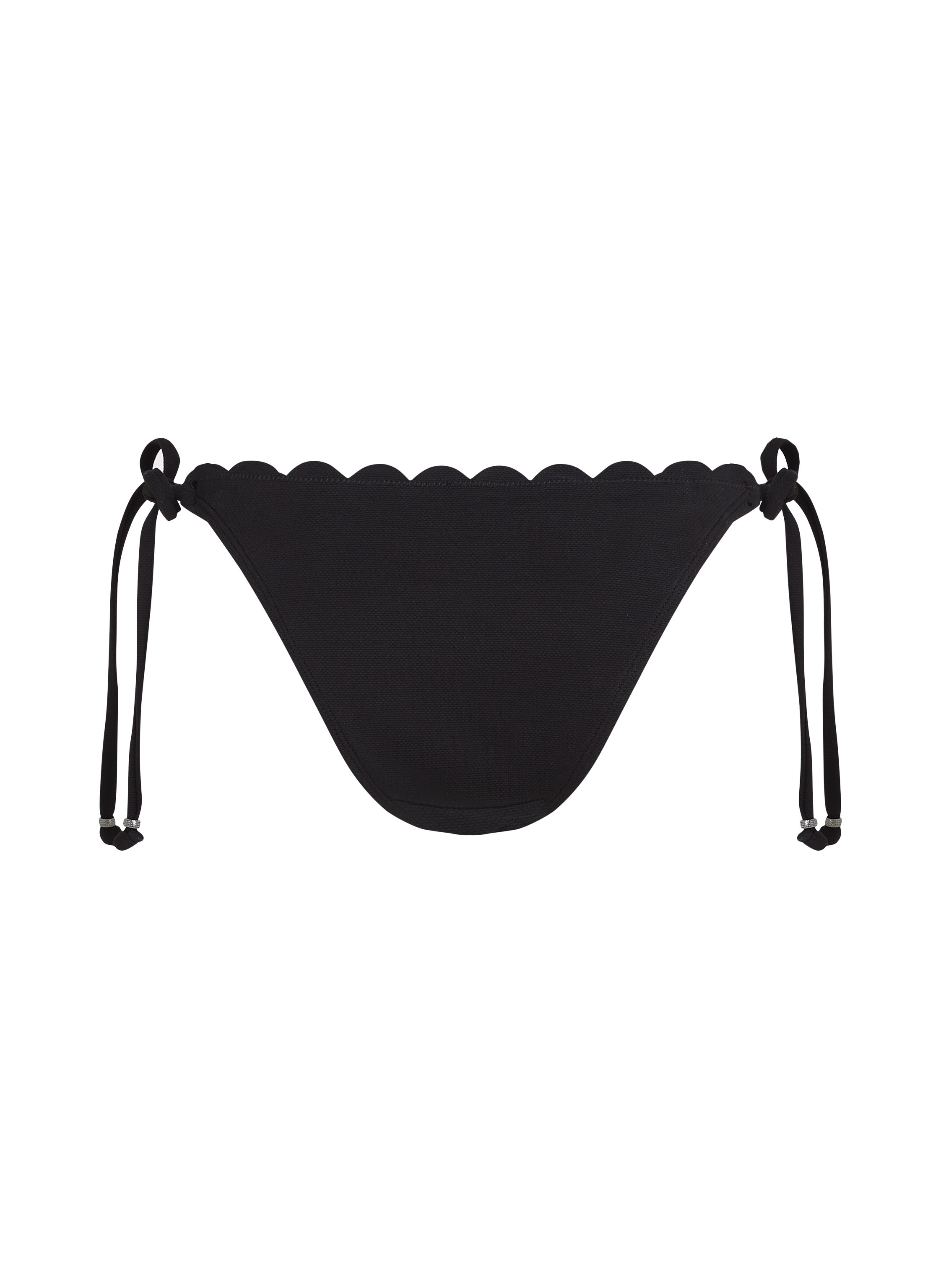 Scallop Bikini Bottoms, Black, main
