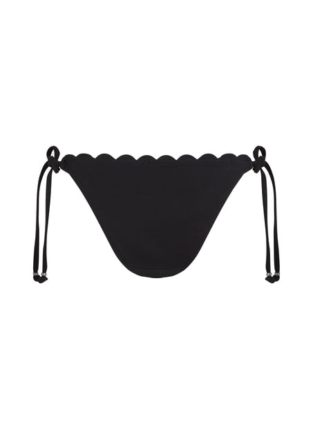 Scallop Bikini Bottoms, Black