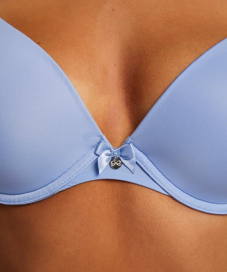 Plunge Padded Underwired Bra, Blue