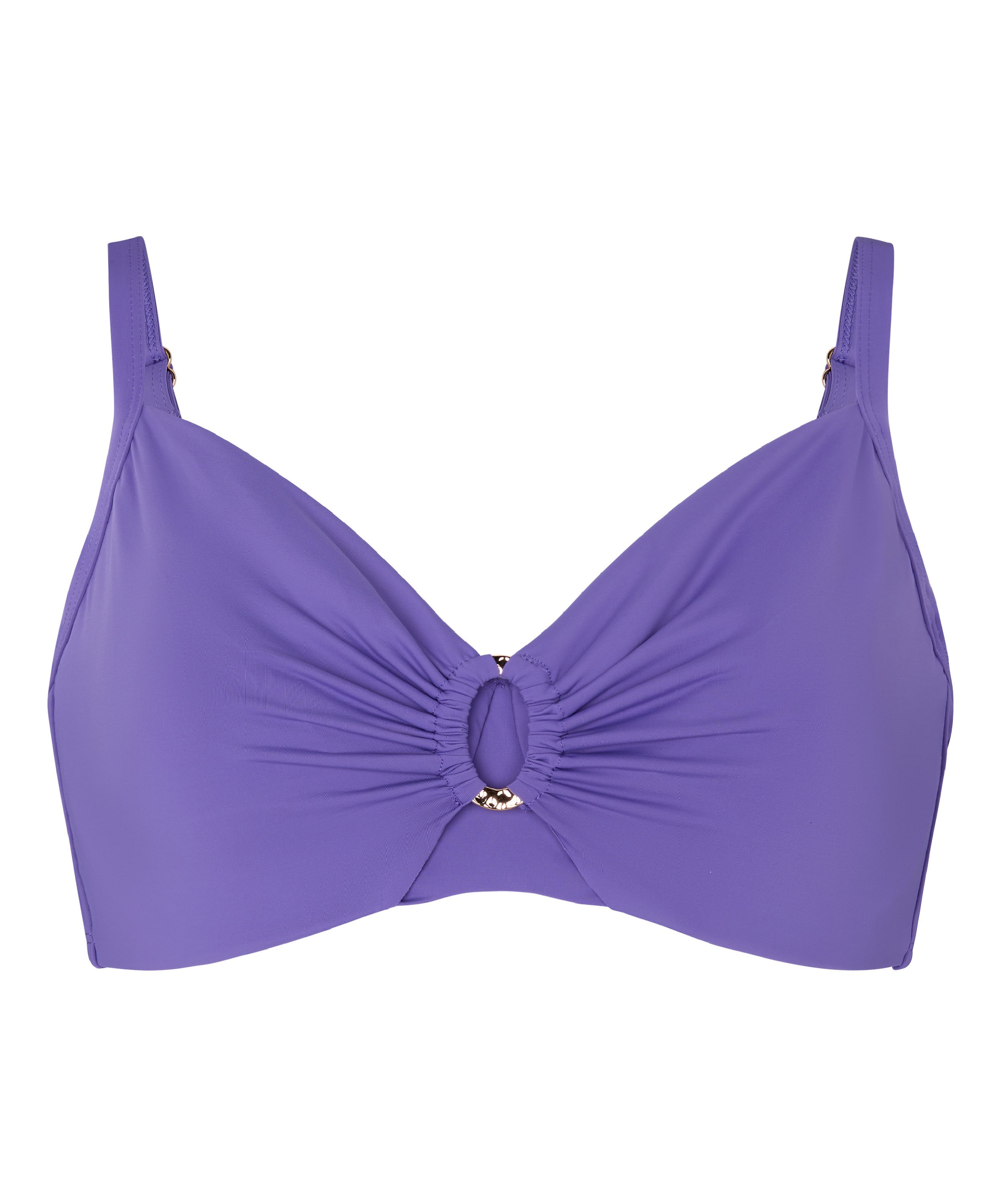 Luxe Non-Padded Underwired Bikini Top, Purple, main