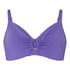Luxe Non-Padded Underwired Bikini Top, Purple