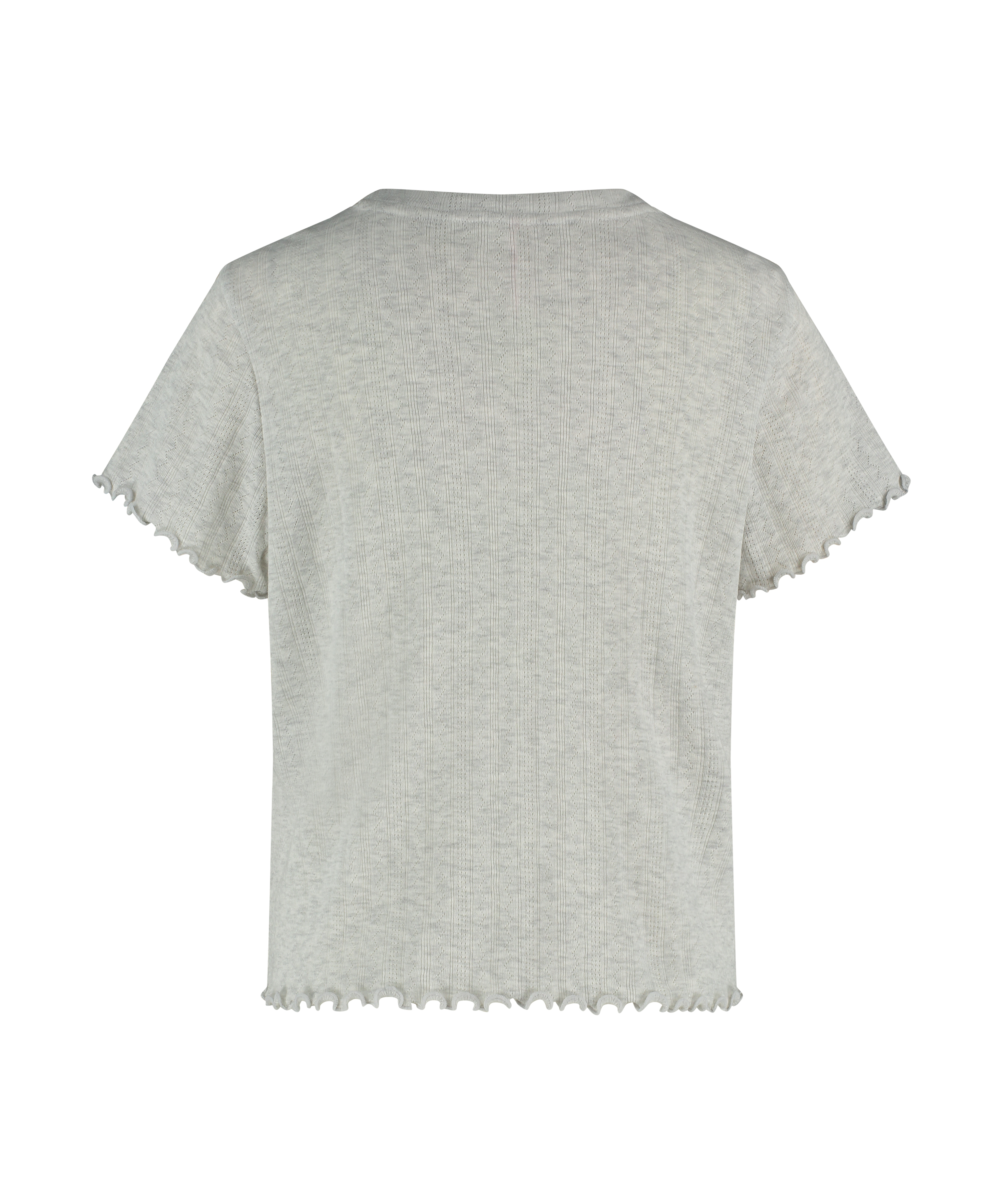 Loose-Fitting Short-Sleeved Pyjama Top, Beige, main