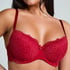 Marine Padded Underwired Bra, Red