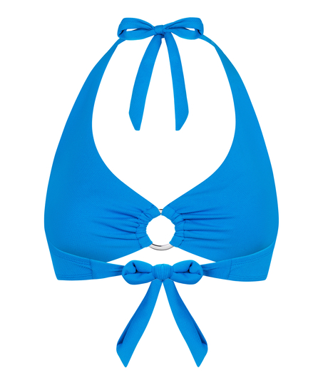Porto Halter Bikini Top, Blue