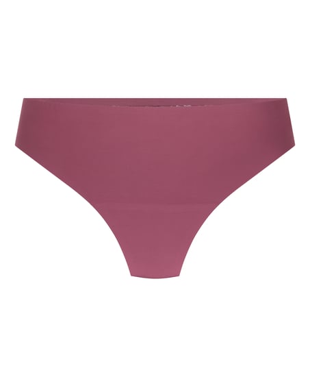 Lace Back Invisible Thong, Purple