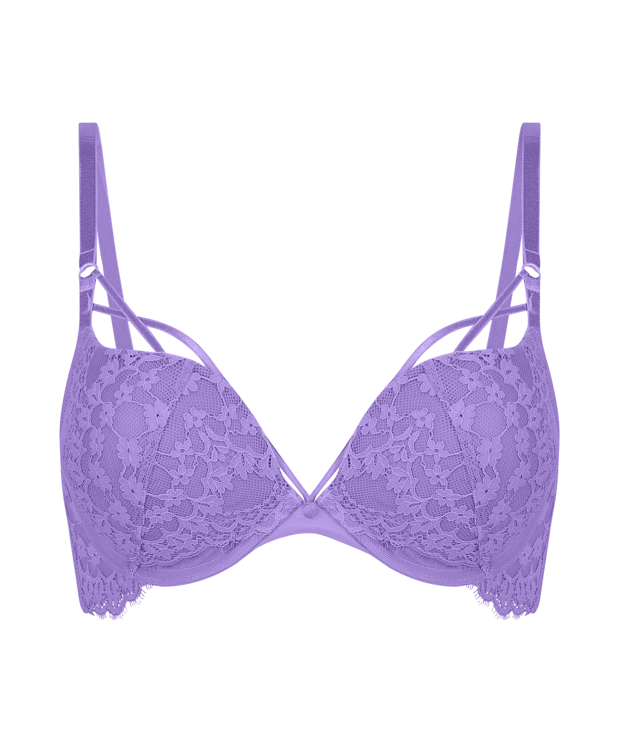 Daisy Padded Underwired Maximizer Bra, Purple