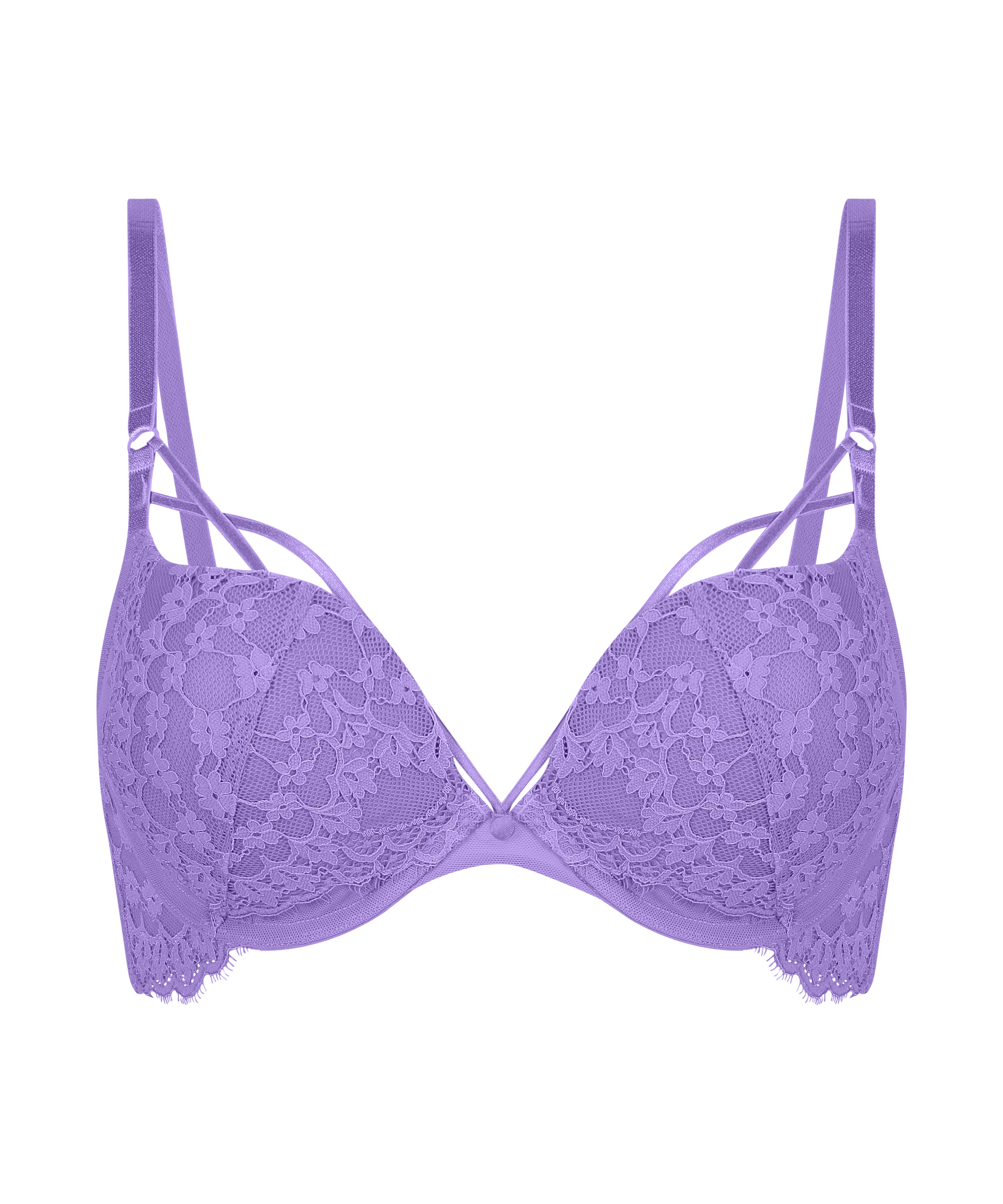 Daisy Padded Underwired Maximizer Bra, Purple, main