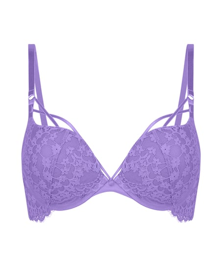 Daisy Padded Underwired Maximizer Bra, Purple