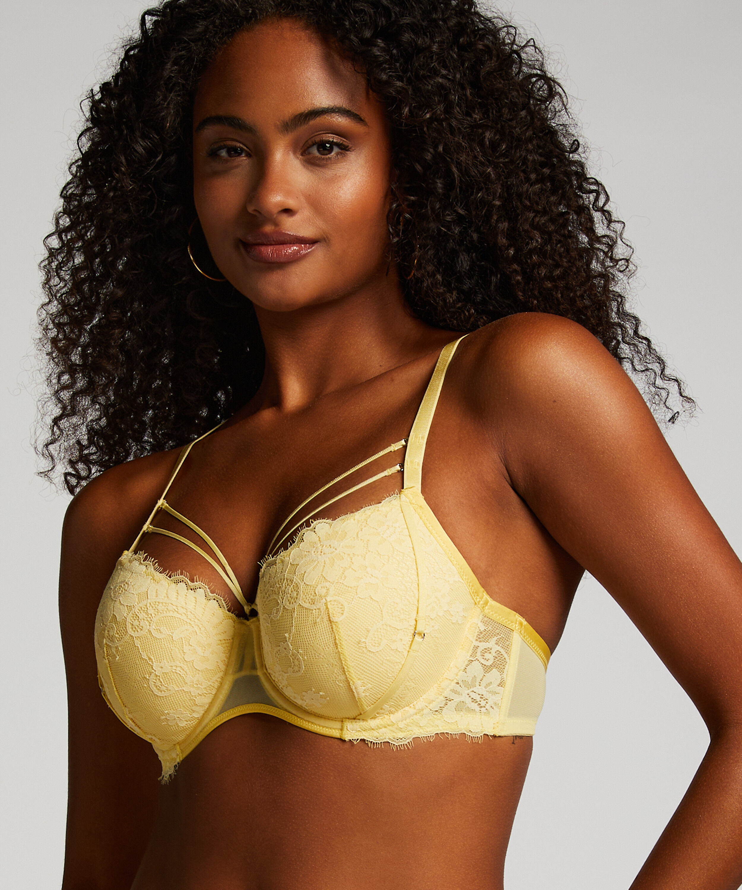 Lidia Padded Underwired Bra, Yellow