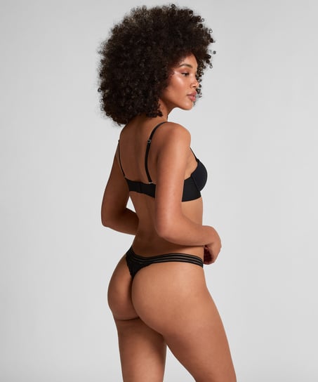 Jane Padded Strapless Underwired Bra, Black