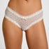 V-Shape Brazilian Floral Mesh, White