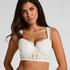 Whitney Padded Underwired Longline Bra, White