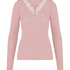 super soft Lace V-Neck shirt with Cashmere, Pink