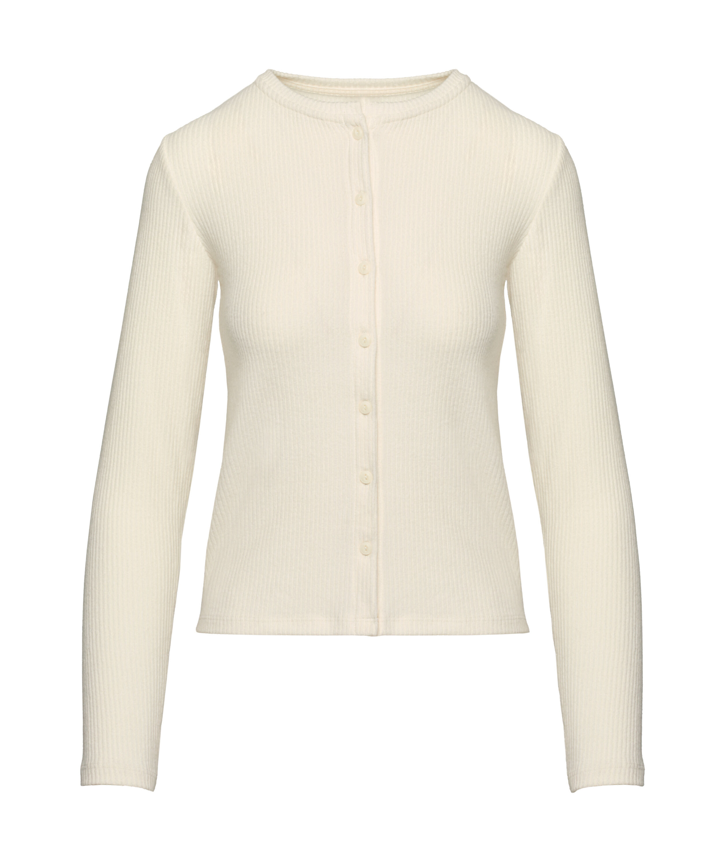 Cardigan Ribbed Jersey, White