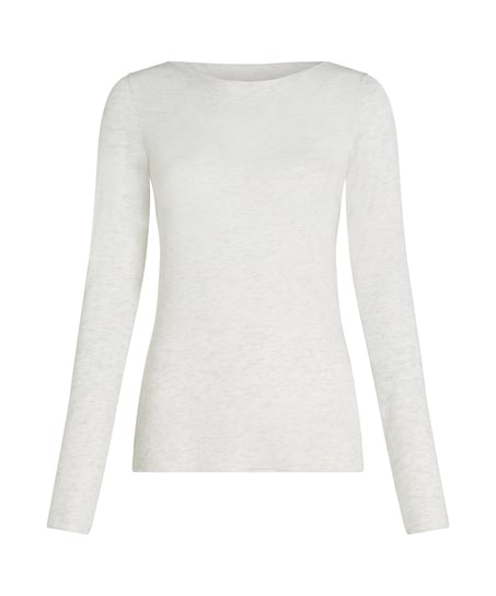 super soft Boatneck shirt with Cashmere, Gray