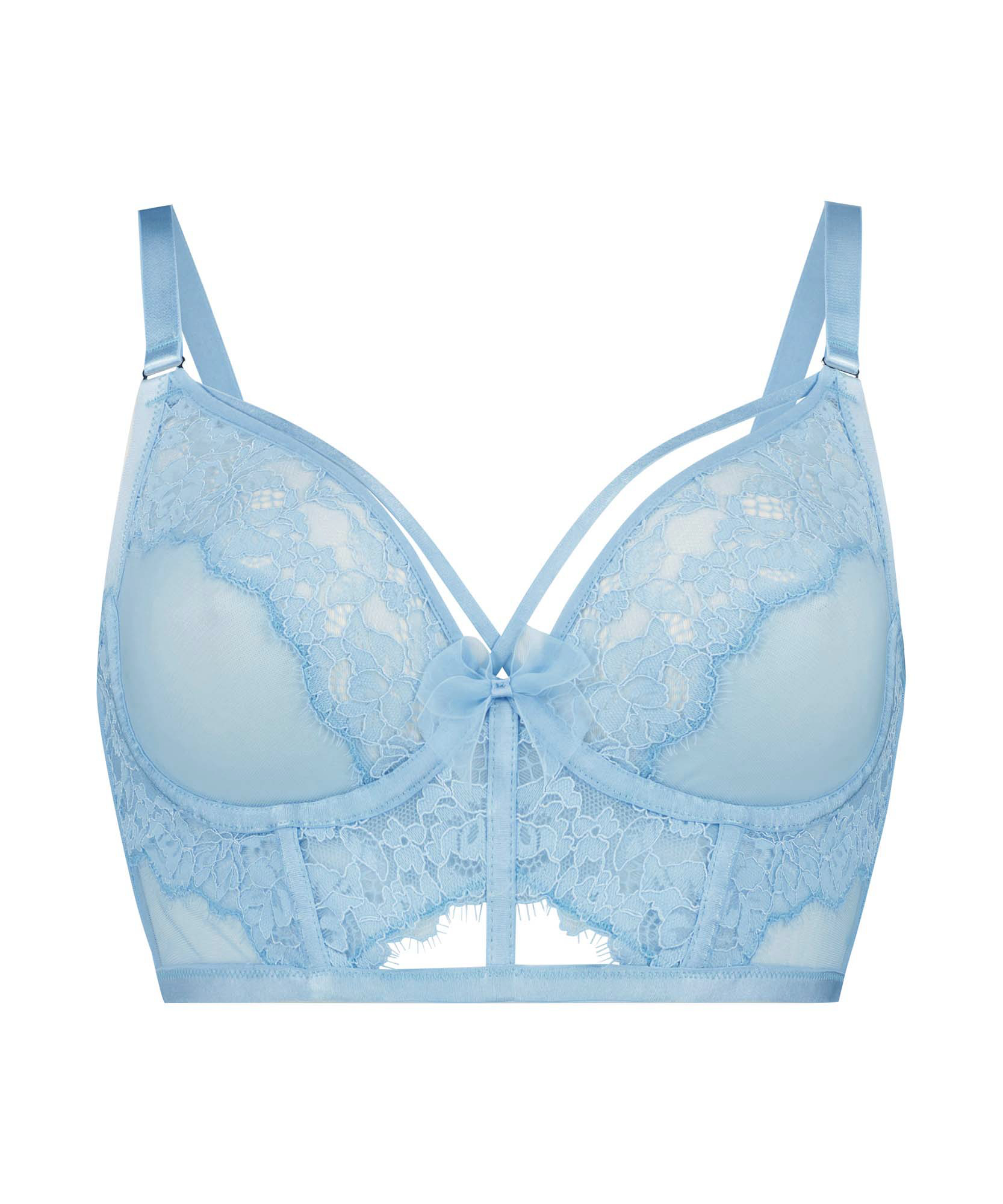 Louise Non-Padded Longline Underwired Bra Kim Petras, Blue, main