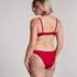 Luna High-Leg Bikini Bottoms, Red