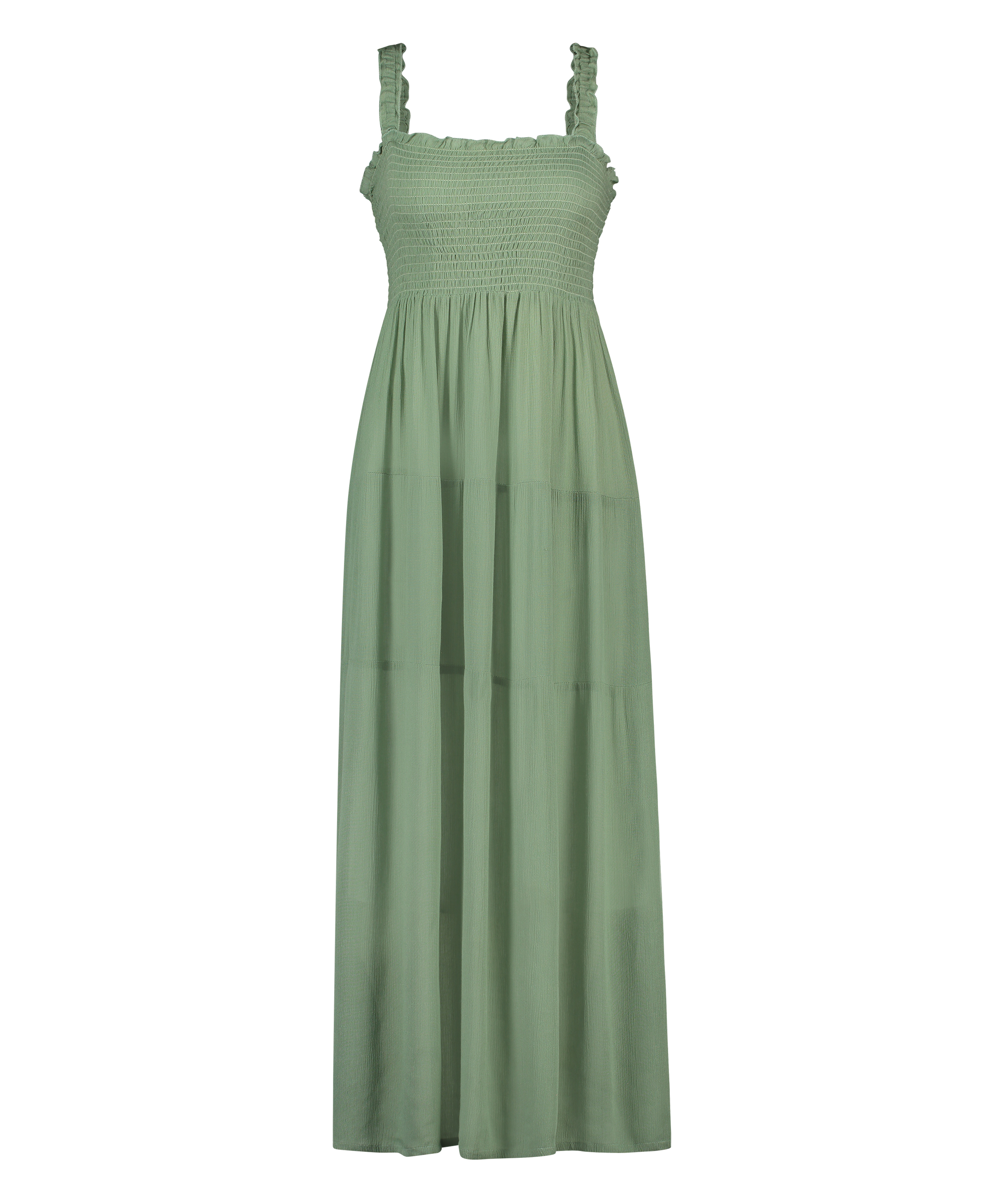 Smocked maxi dress, Green, main