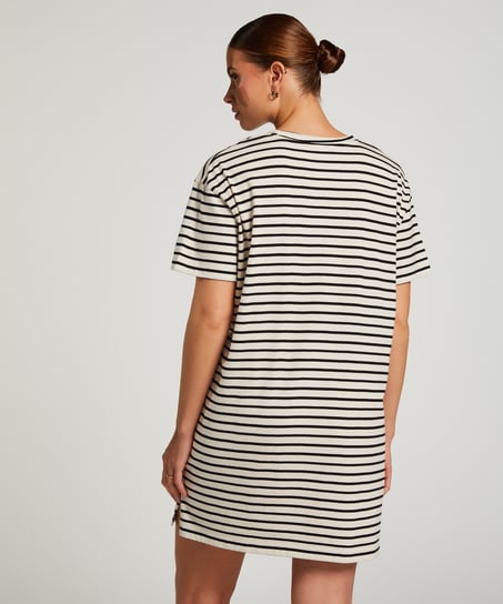 Round Neck Nightshirt, Black