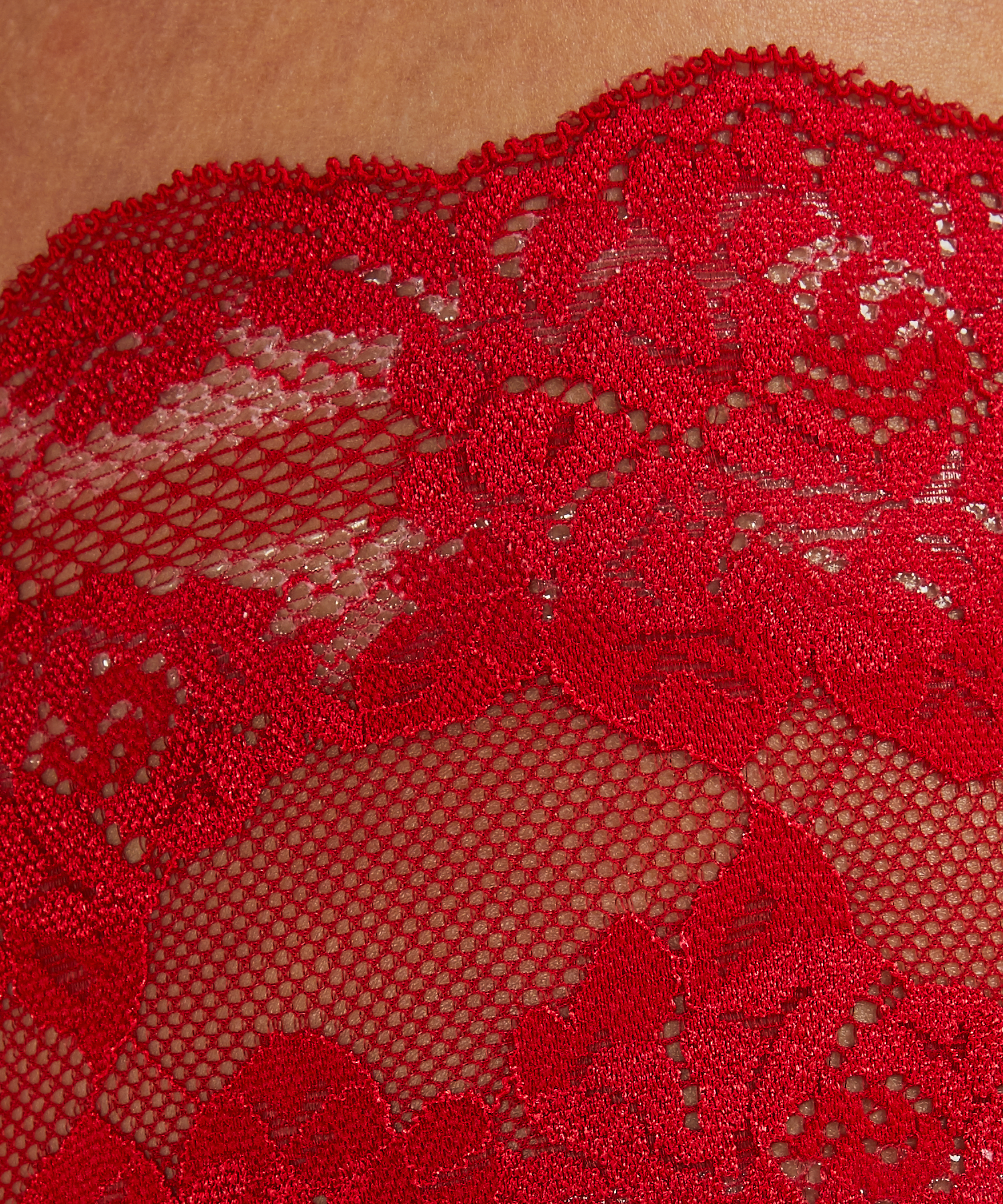 Lace Thigh Bands, Red, main