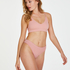 Seamless rib thong, Pink