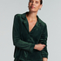 Velours Long-Sleeved Jacket, Green