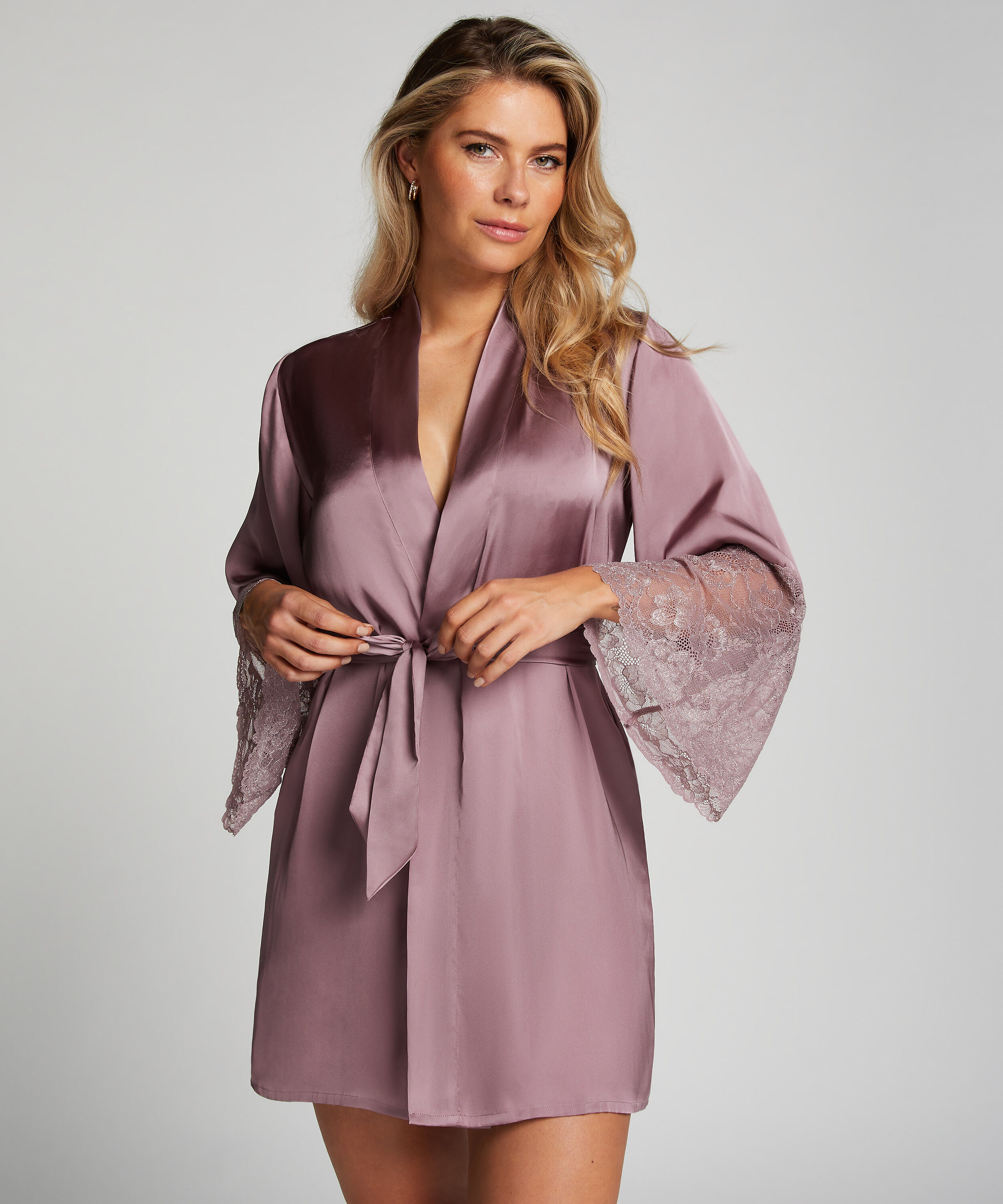 Satin Kimono, Purple