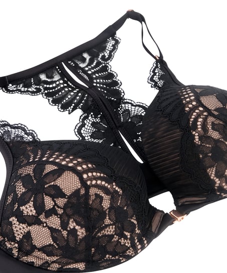 Antonia Padded Underwired Push-Up Bra, Black