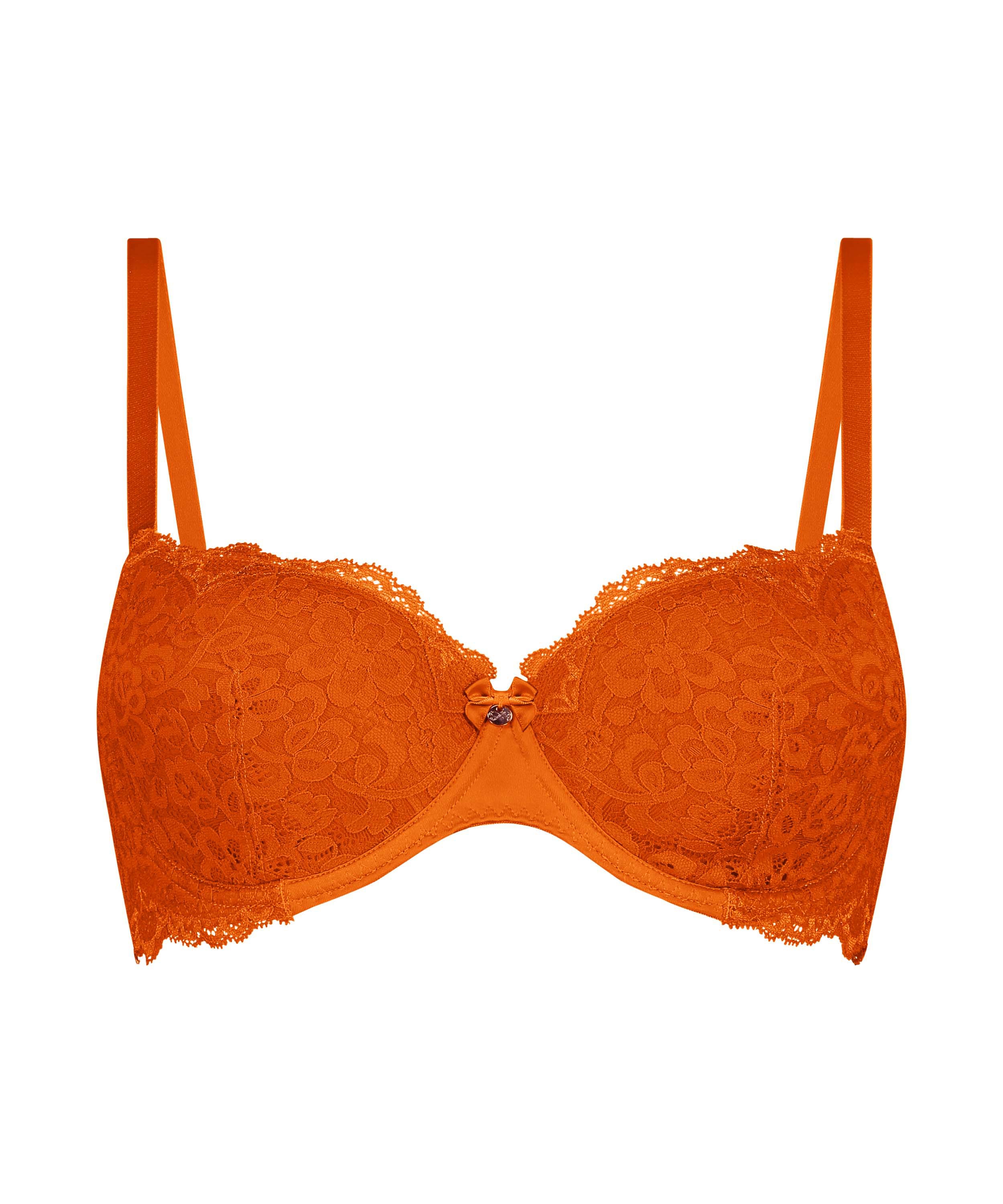 Marine Padded Underwired Bra, Orange, main
