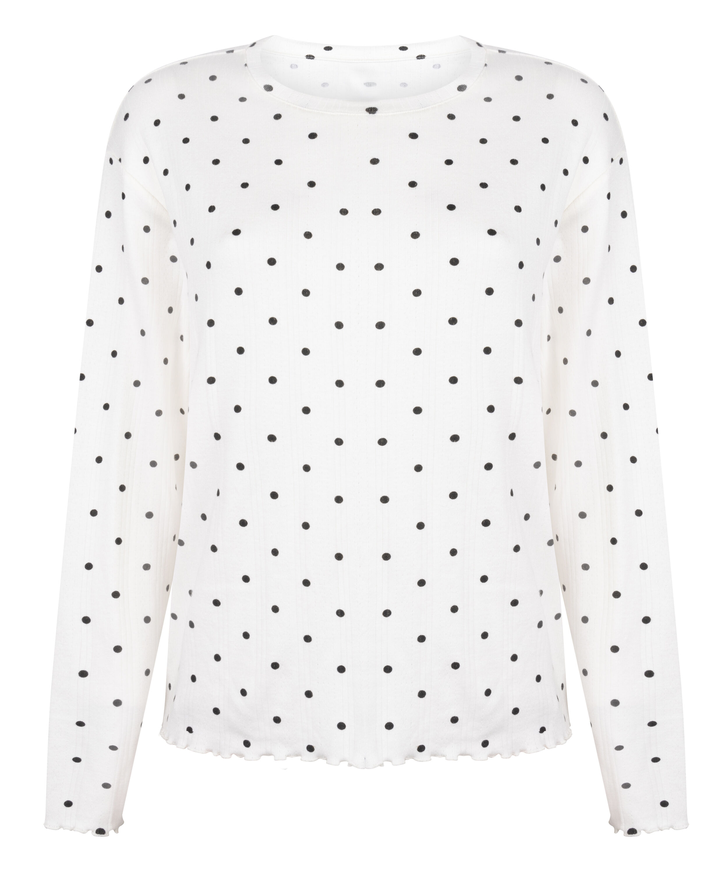 Pyjama Top Loose Pointelle, White