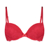 Leyla padded underwired maximizer bra, Red