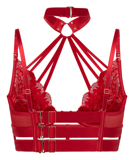 Emmeline Non-Padded Underwired Longline Bra, Red