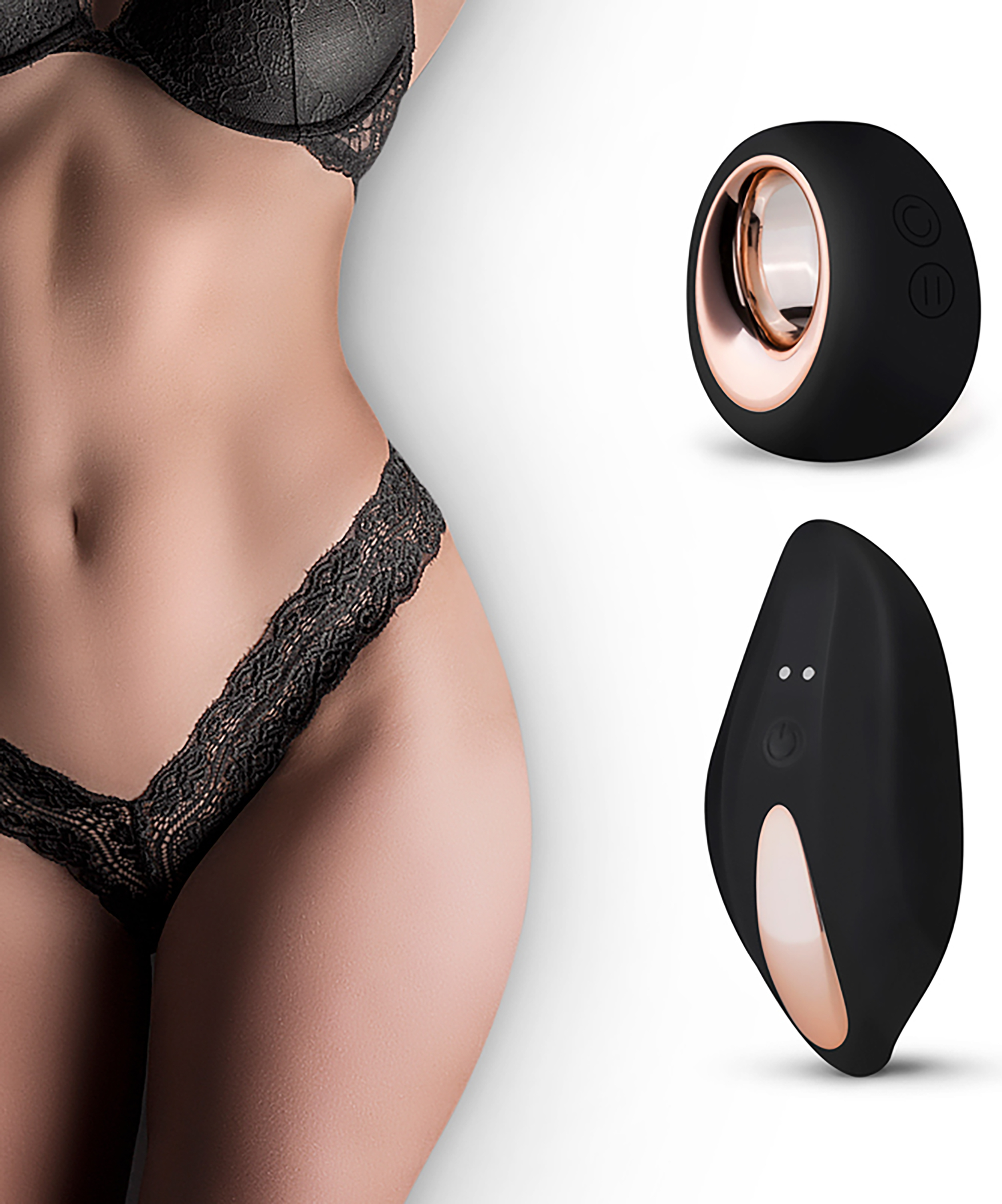 Vibrating Thong with Remote Control, Black, main