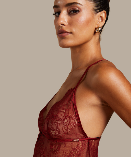 Delphine Lace Cami, Red
