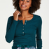 Long-Sleeved Pyjama Top, Blue