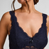Nora Lace Slip Dress, Blue