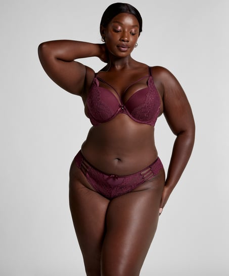 Isadora Padded Underwired Push-Up Bra, Red