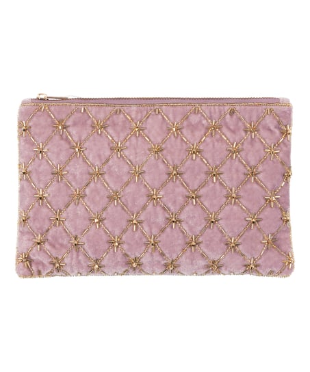 Beaded Pouch, Pink