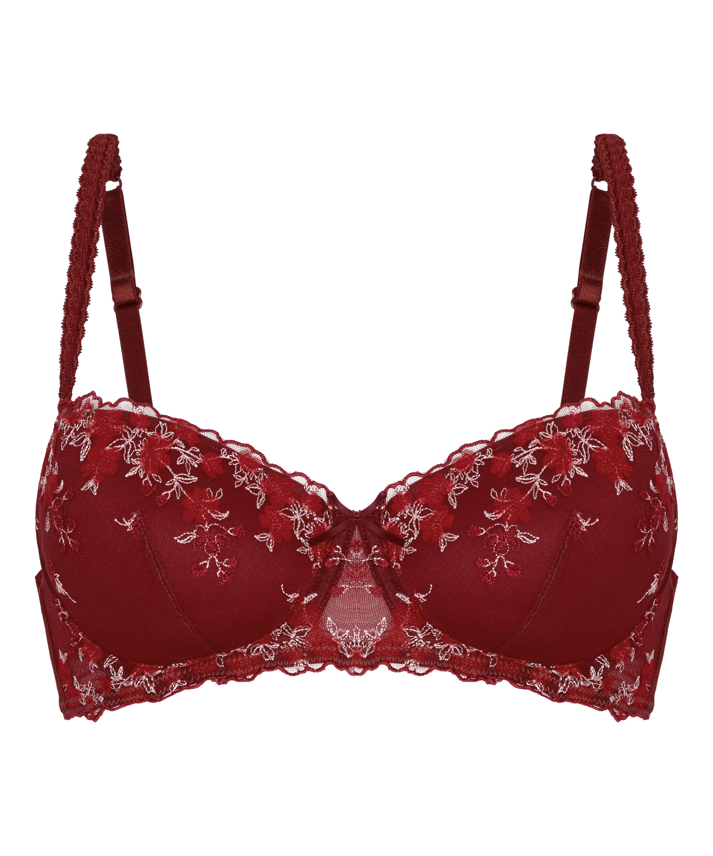 Chloe Padded Underwired Bra, Red, main