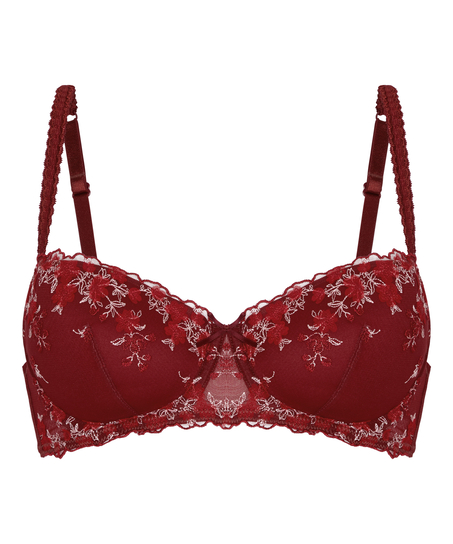 Chloe Padded Underwired Bra, Red